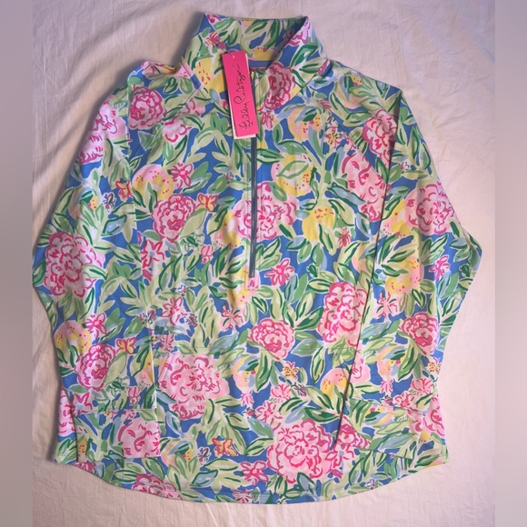 Lily Pulitzer Women’s skipper pop over Grove Garden 1/2 Zip NWT  XXL - Picture 3 of 13